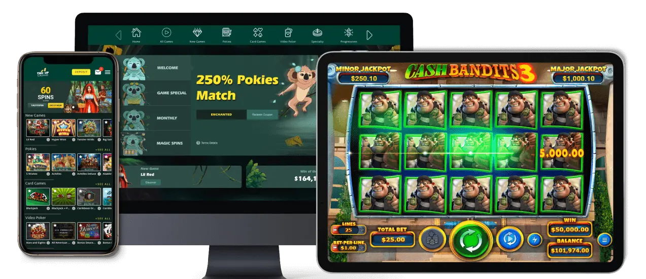 Two-Up Casino on device